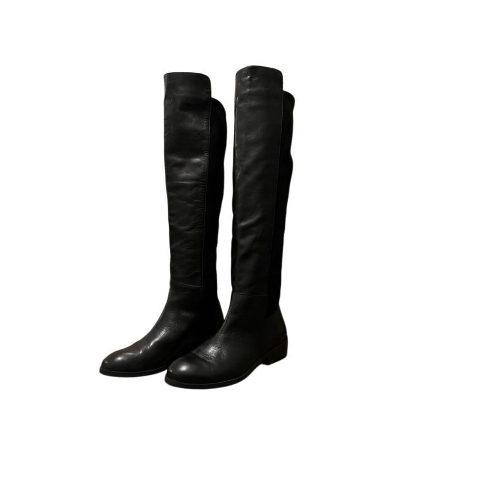Black Leather 50/50 Riding Boot Over Knee Sole Society Calypso Tall Equestrian 6